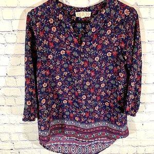 Pink rose womens dress top sz XS